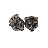 Gucci Feline Head Aged Sterling Silver Cufflinks