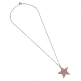 Gucci Ghost Pink Enamel Star Sterling Silver Necklace