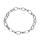 Gucci Sterling Silver Oval Link Chain Bracelet - 7"