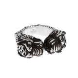 Gucci Double Tiger Sterling Silver Ring Sz 6