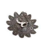 Gucci Sterling Silver and Enamel Daisy Ring with Snake Detail Sz 5 1/2