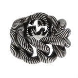 Gucci Interlocking G Sterling Silver Twisted Rope Chain Ring Sz 8