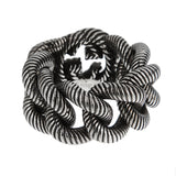 Gucci Twisted Rope Interlocking G Sterling Silver Ring Sz 10