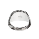 Gucci Interlocking G Rope Motif Sterling Silver Ring Sz 2 1/2