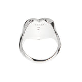 Gucci Red Enamel Heart Sterling Silver Ring Size 6 1/2