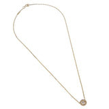 Boucheron 18k Yellow Gold Diamond Solitaire Pendant Necklace