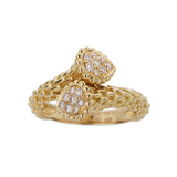 Boucheron Serpent Boheme Toi et Moi Diamond 18k Yellow Gold Ring Sz 7 0003893