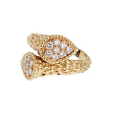 Boucheron Serpent Bohème Vintage Diamond Toi et Moi Cocktail Ring 18k Yellow Gold 0004067