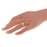 Boucheron Vintage Pearl Diamond 18k Yellow Gold Cocktail Ring 5