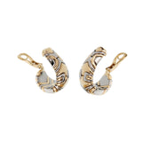 Bulgari Parentesi Vintage 18K Yellow Gold and Stainless Steel Hoop Earrings 0003931