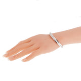 Bvlgari B.zero1 Bangle Bracelet 18K White Gold Pavé Diamond 1bvsdfj
