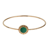Bvlgari Bvlgari Malachite Rose Gold Medium Bangle Bracelet 0003549