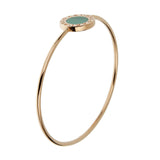 Bvlgari Bvlgari Malachite Rose Gold Medium Bangle Bracelet 0003549