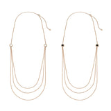 Bvlgari Bvlgari Mother of Pearl & Onyx Rose Gold Sautoir Long Chain Necklace 0003586