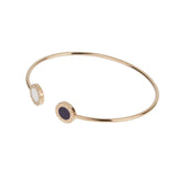 Bvlgari Bvlgari Open Cuff Bracelet Mother of Pearl Onyx 18k Rose Gold 0004181