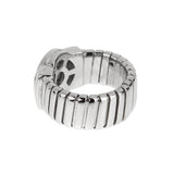 Bvlgari Bvlgari Tubogas Pavé Diamond Ring 18K White Gold — Flexible Band 0004130