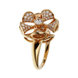 Bvlgari Divas' Dream 18k Rose Gold Diamond Cocktail Ring 0003557