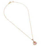 Bvlgari Divas' Dream Necklace 18k Rose Gold Rubellite Diamond Openwork Pendant 0004066