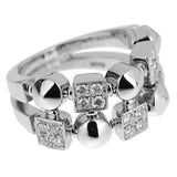 Bvlgari Lucea White Gold Diamond Band Ring 1bvlph