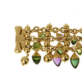 Bvlgari Naturalia Amethyst Tourmaline Peridot Diamond Gold Bracelet