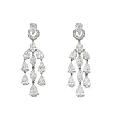 Bvlgari Platinum Diamond Chandelier Drop Earrings