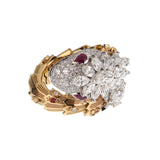 Bvlgari Serpenti High Jewelry Diamond & Ruby 18K Yellow Gold Ring 1bvl104