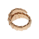 Bvlgari Serpenti Viper Ring 18K Rose Gold Pave Diamond Sz M 0004101
