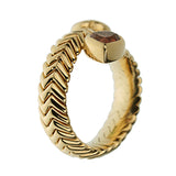 Bvlgari Spiga Tourmaline Peridot Yellow Gold Cocktail Ring 0003511