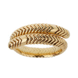 Bvlgari Spiga Vintage 18k Yellow Gold Wrap Cuff Bracelet 0004007
