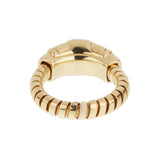 Bvlgari Tubogas Peridot Cabochon Ring in 18k Yellow Gold, Vintage 0004068