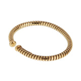 Bvlgari Tubogas Vintage 18k Yellow Gold Cuff Bangle Bracelet 0004011