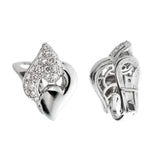 Bvlgari Vintage Diamond White Gold Clip On Earrings 0003437