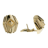 Bvlgari Vintage Pyramid 18k Yellow Gold Earrings 00035