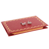 Cartier Agrafe Diamond 18k White Gold Stud Earrings 0003953