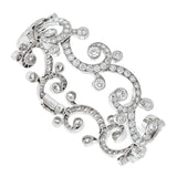 Cartier Boudoir Diamond Scroll Bracelet in Platinum 1crt147825