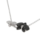 Cartier Caresse d'Orchidées Diamond and Onyx Necklace in 18k White Gold 0004051