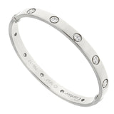 Cartier Classic Love 10 Diamond 18k White Gold Bangle Bracelet 0003662