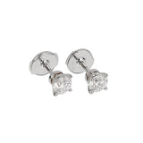 Cartier Diamond Stud Earrings in Platinum, 1.00ctw GIA Certified 0004047