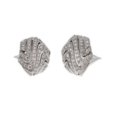 Cartier Diamond Swirl 18k White Gold Clip-On Earrings 0004018