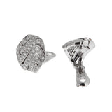 Cartier Diamond Swirl 18k White Gold Clip-On Earrings 0004018