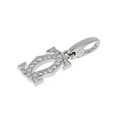 Cartier Double C Diamond Charm 18k White Gold 0004183