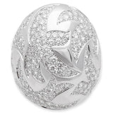 Cartier Dove of Peace Diamond White Gold Bombe Cocktail Ring 00003457