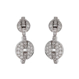 Cartier Himalia Earrings 18K White Gold Diamond Drop 0004126