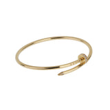 Cartier Juste un Clou Diamond Bracelet Small Model 18K Yellow Gold Size 16 0004157