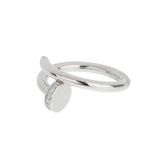 Cartier Juste un Clou Ring, Classic Model — 18K White Gold & Diamonds 0003945
