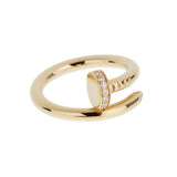 Cartier Juste un Clou Ring, Classic Model — 18K Yellow Gold & Diamonds 0003941