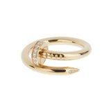 Cartier Juste un Clou Ring, Classic Model — 18K Yellow Gold & Diamonds 0003941
