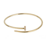 Cartier Juste un Clou Small 18k Yellow Gold Diamond Bracelet Size 17 0004194
