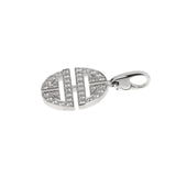 Cartier Longevity Diamond Charm 18K White Gold Pendant Necklace