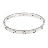 Cartier Classic Love 10 Diamond 18k White Gold Bangle Bracelet